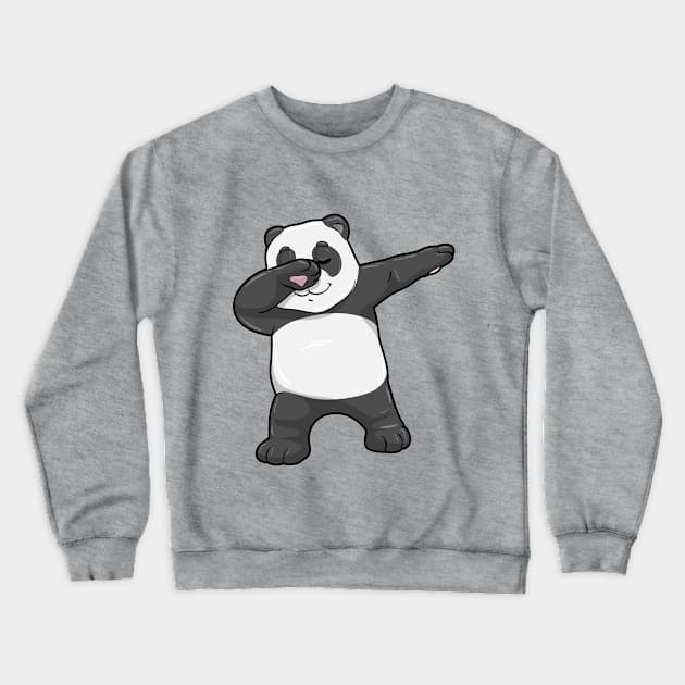 Panda at Hip Hop Dance Dab Crewneck Sweatshirt by Markus Schnabel